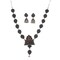 Indian Oxidized Jewelry Boho Tribal Jewelry Indian Long Necklace Bohemian Jewelry Afghani Tribal Tassel Long Ghungroo Necklace Earrings Set Choker Necklace Fashion Jewelry